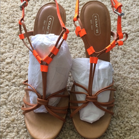 Coach Lana Leather Sandals - Picture 1 of 6